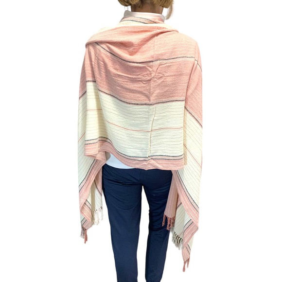 Madewell Pink and Cream Striped Wrap - Picture 2 of 6